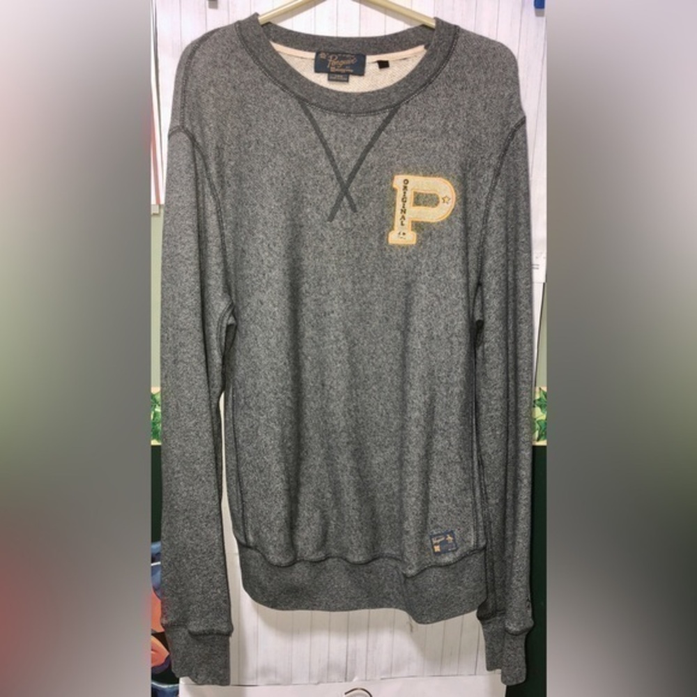 ⛱️Original Penguin Letterman ‘P’ Gray Marled Varsity Sweatshirt